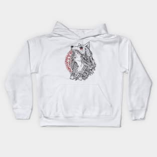 Wolf shaman girl Kids Hoodie